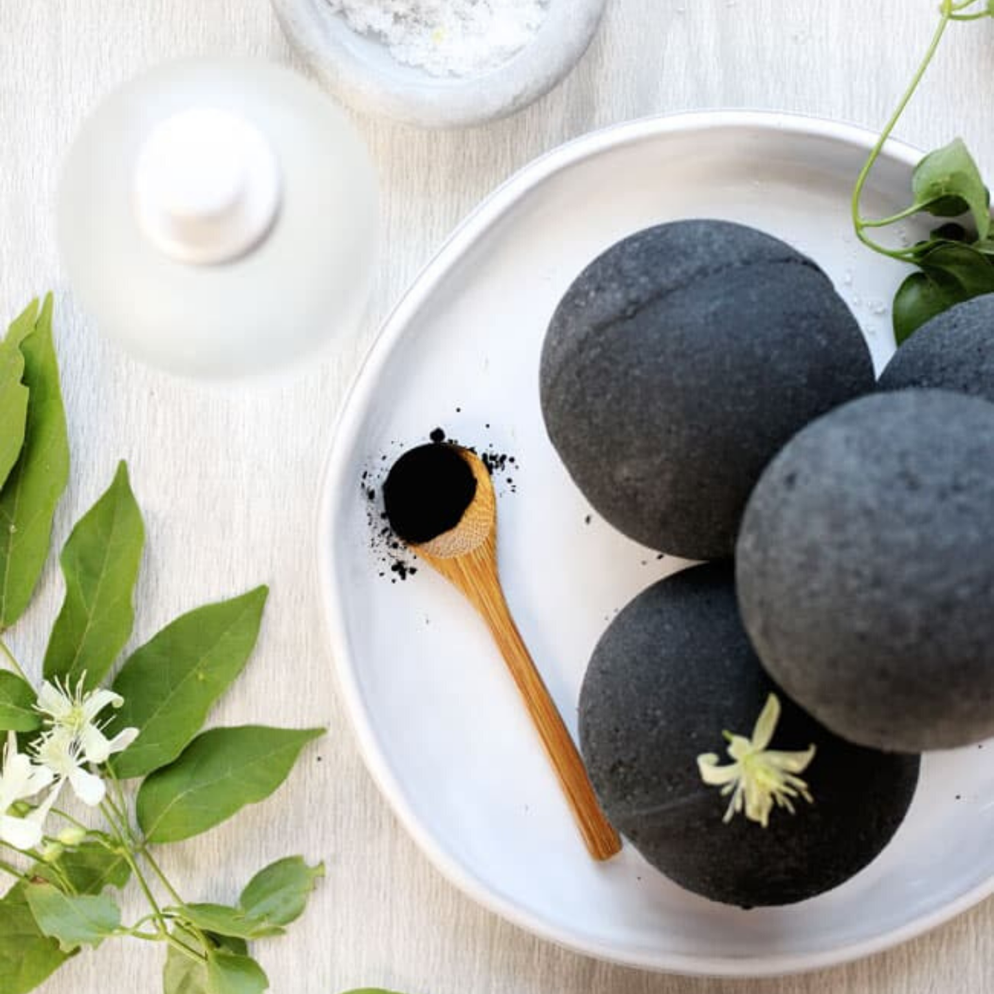 Black As Night Bath Bomb – Soothing Activated Charcoal