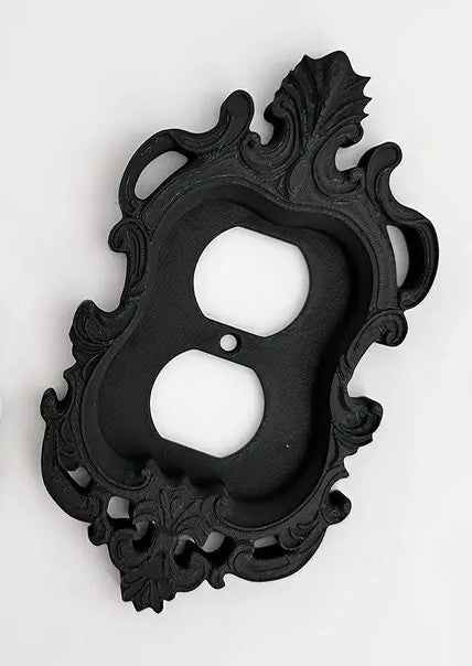 Gothic Black Electrical Outlet Plate