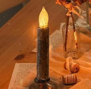 Primitive Hand-Dipped Wax Battery-Operated Candles