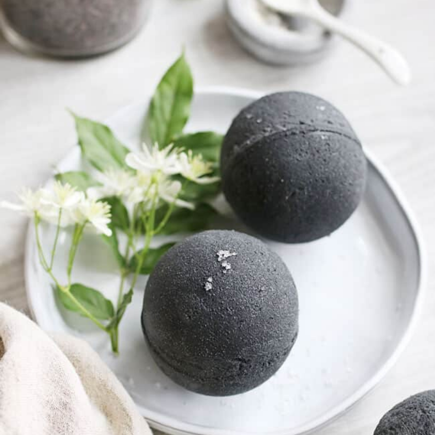 Black As Night Bath Bomb – Soothing Activated Charcoal